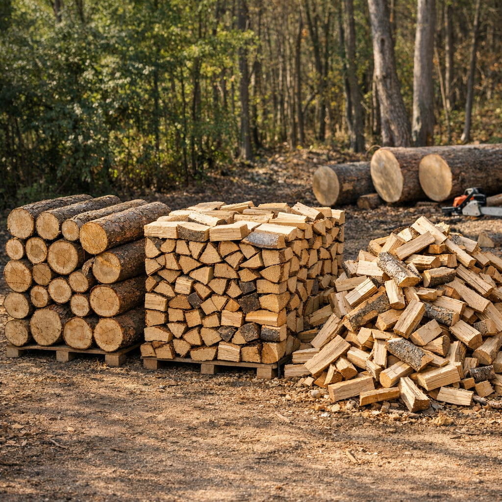Volume réel : stères, mètres cubes et foisonnement après débitage