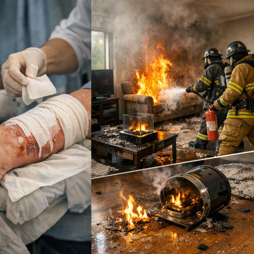 Dangers du chauffage à l’éthanol&nbsp;: brûlures, incendie et accidents documentés