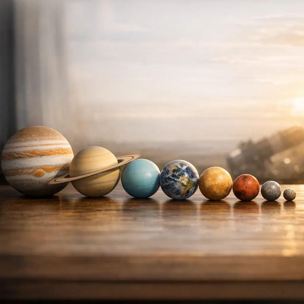 Les 8 planètes du système solaire en ordre de taille