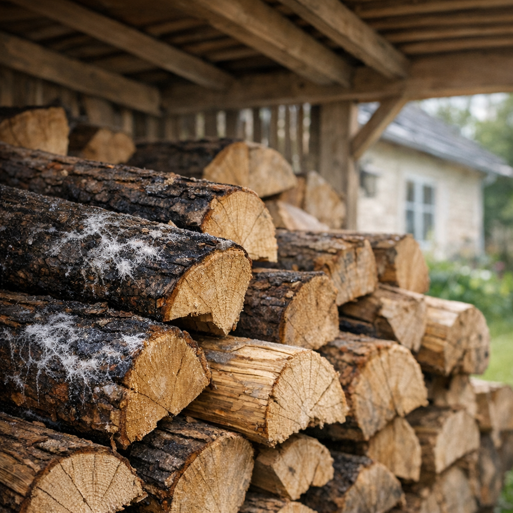 Mérule sur bois de chauffage : risques et réflexes