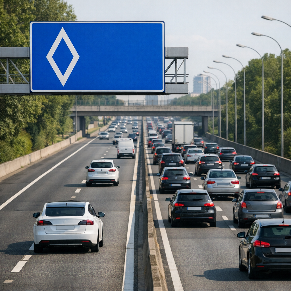 Losange blanc sur fond bleu : règles 2026