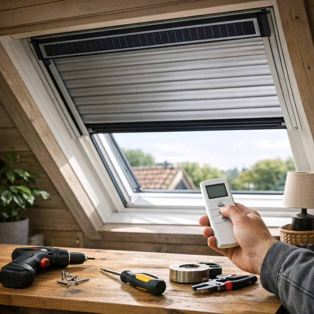 Volet Velux solaire bloqué : reset et reprogrammation