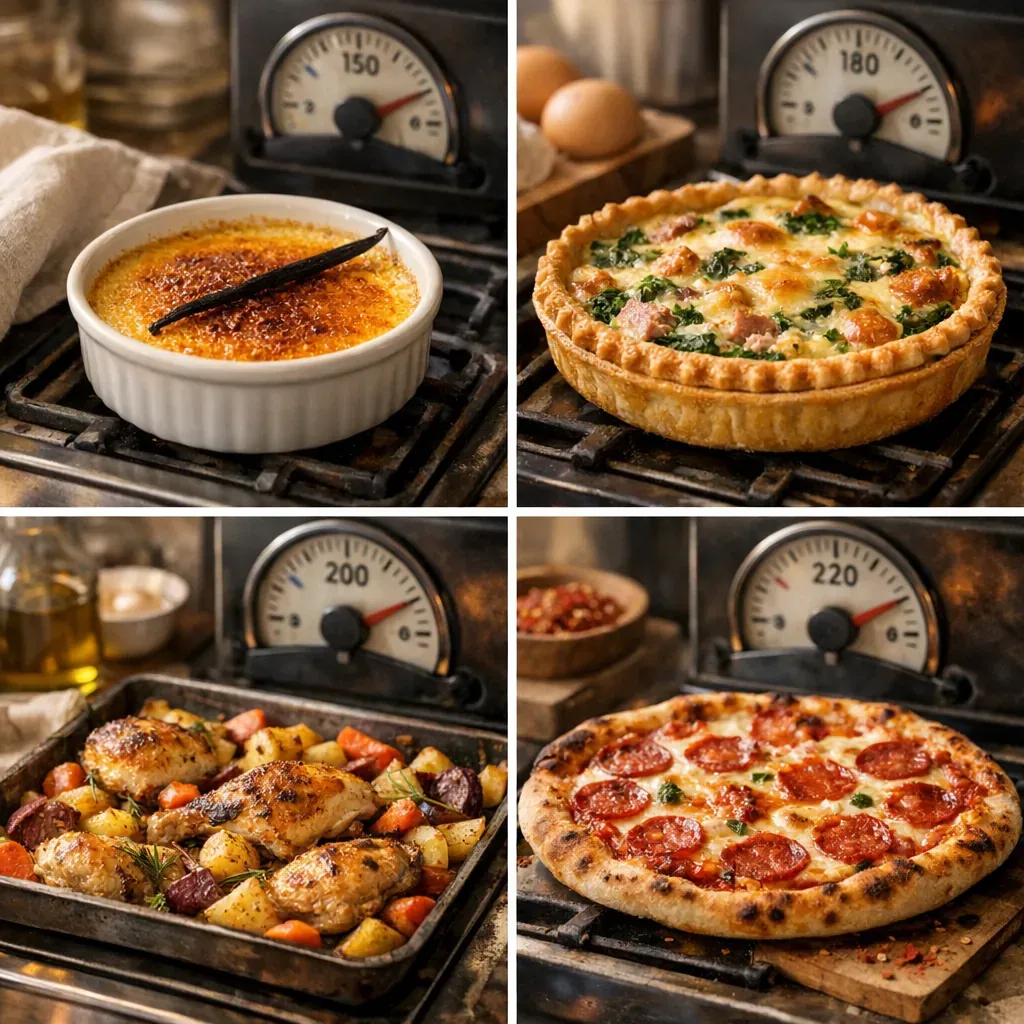 3. Four doux, moyen, chaud&nbsp;: quels plats pour quels réglages&nbsp;?