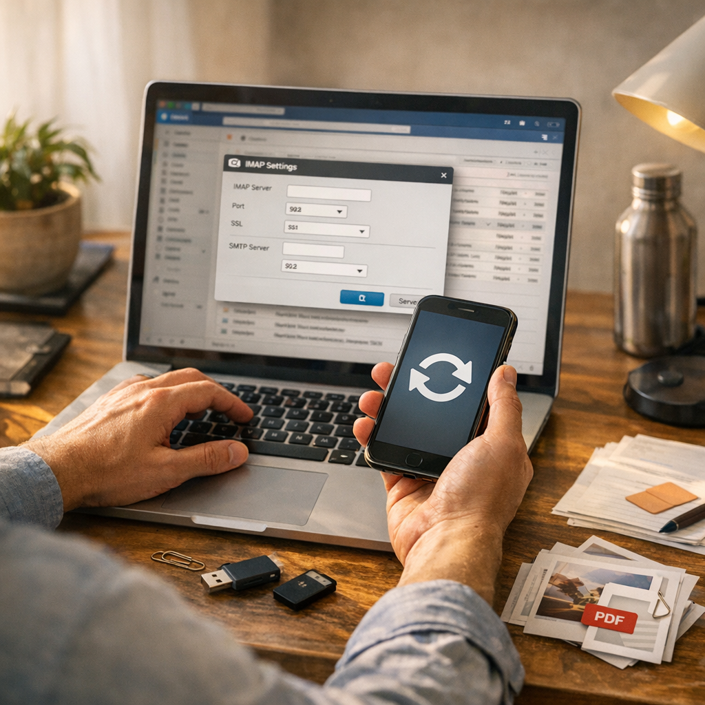Paramétrer un client de messagerie : IMAP, synchronisation et pièces jointes